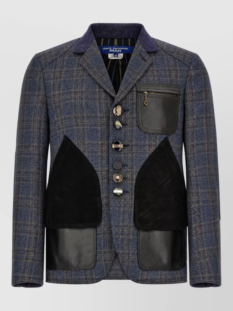 Junya Watanabe Wool Jewel Button Single Breasted Coat