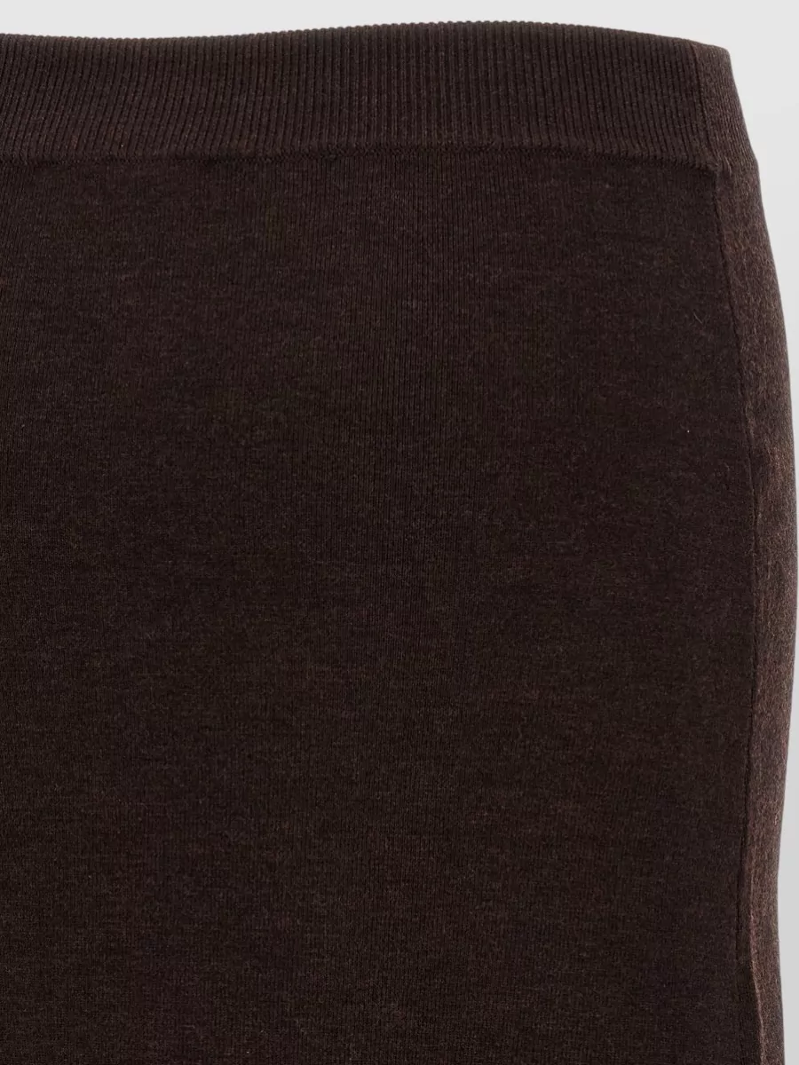 Victoria Beckham Ribbed Wool Midi Skirt