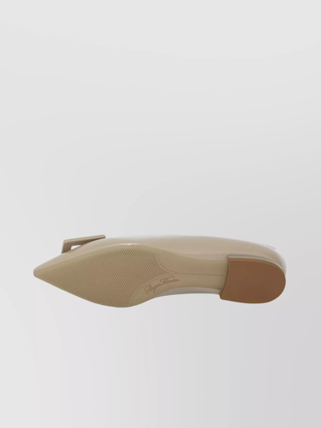 Roger Vivier Pointed Leather Ballerinas Rubber Sole