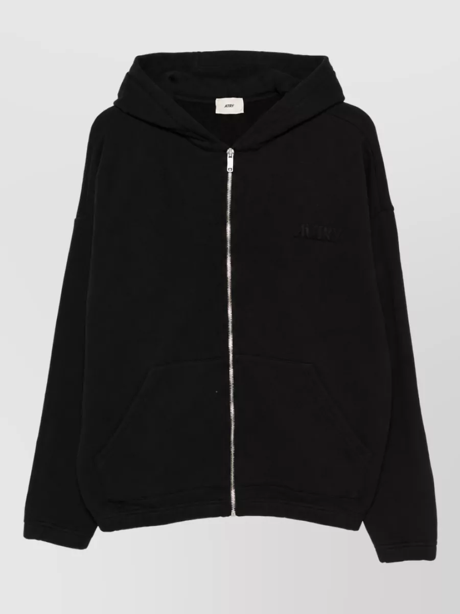 Autry cotton hooded zip-up jacket