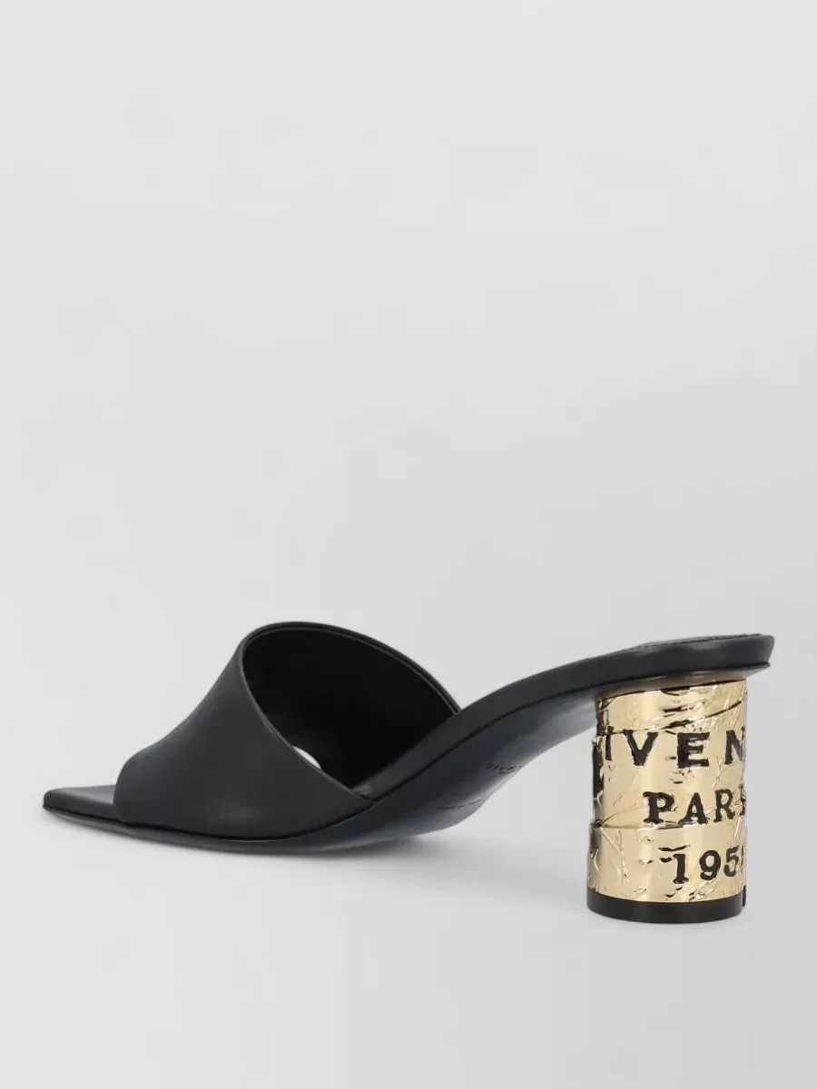 Givenchy Leather Mules Block Heel Open Back