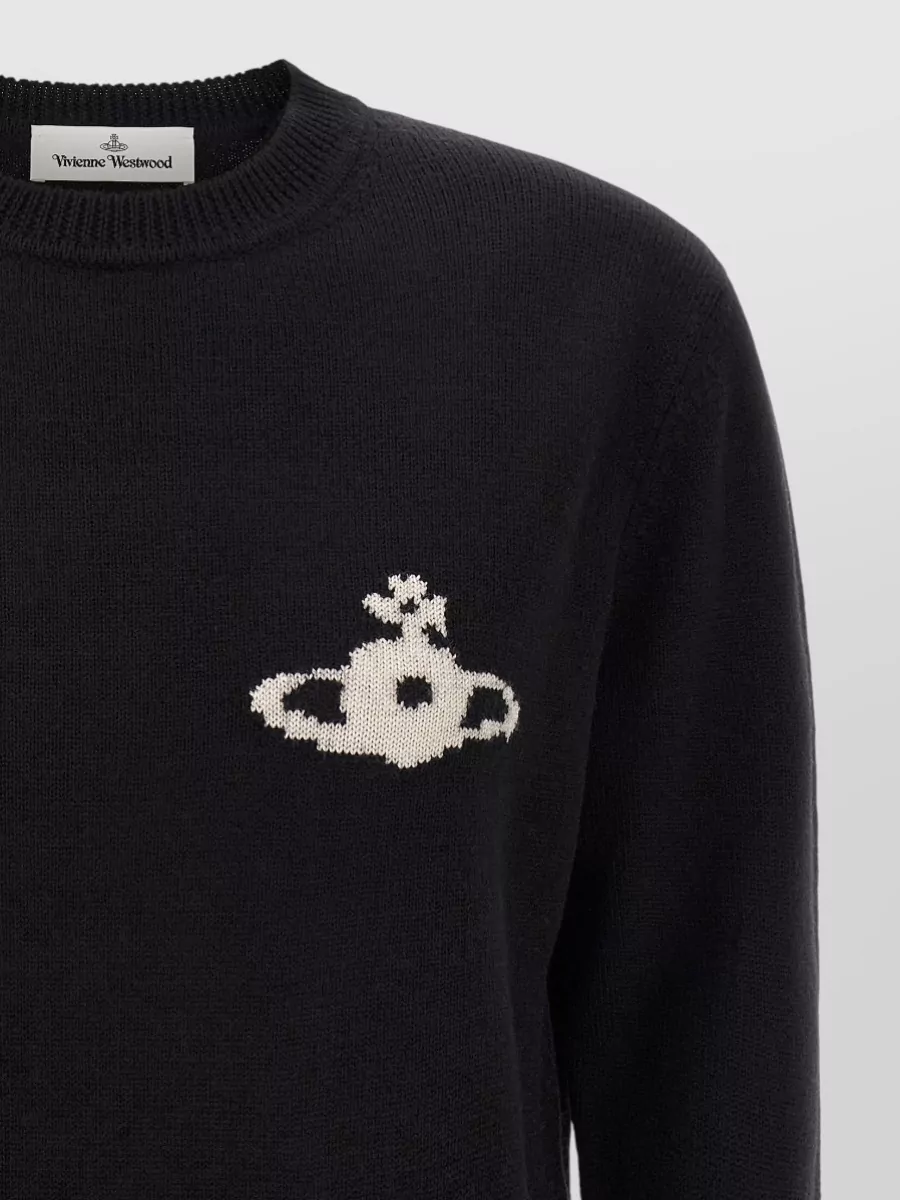Vivienne Westwood Wool Logo-Intarsia Crew-Neck Sweater