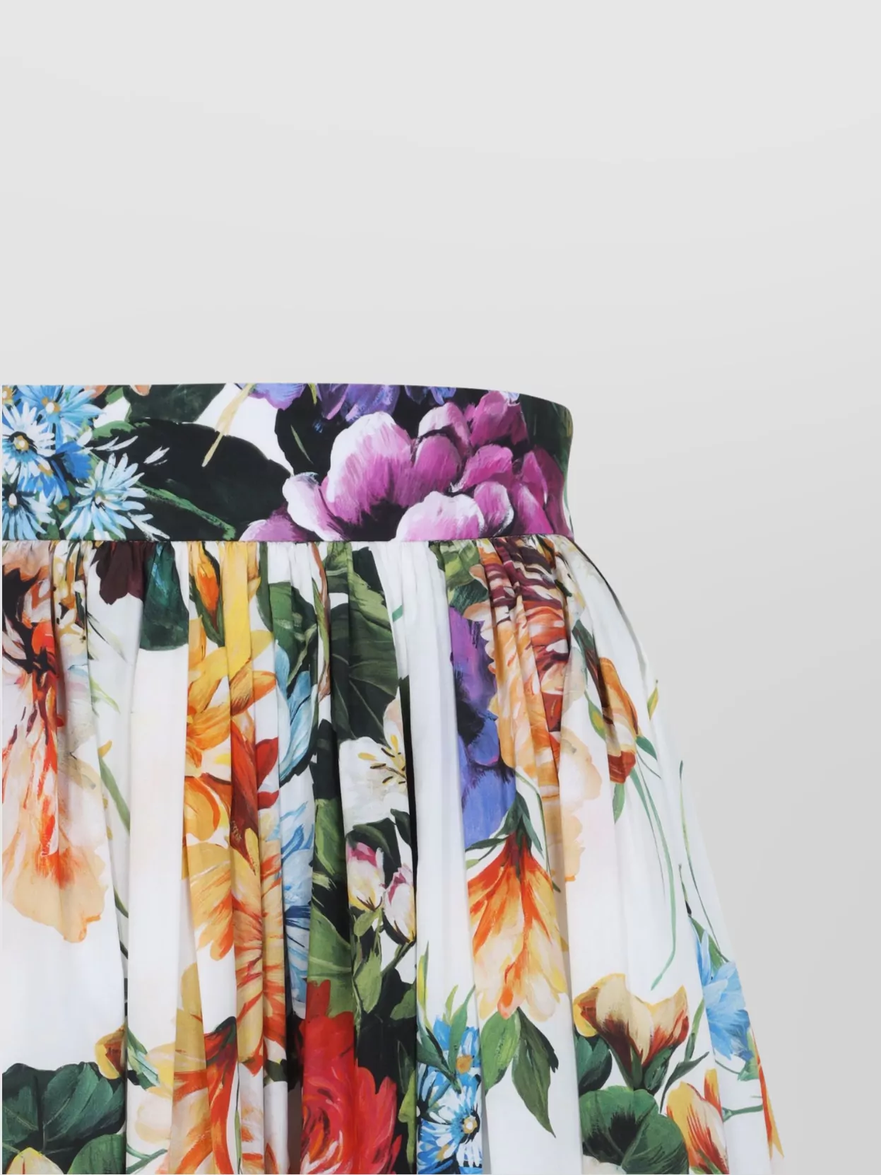 Dolce&Gabbana Floral Print High Waist Midi Skirt
