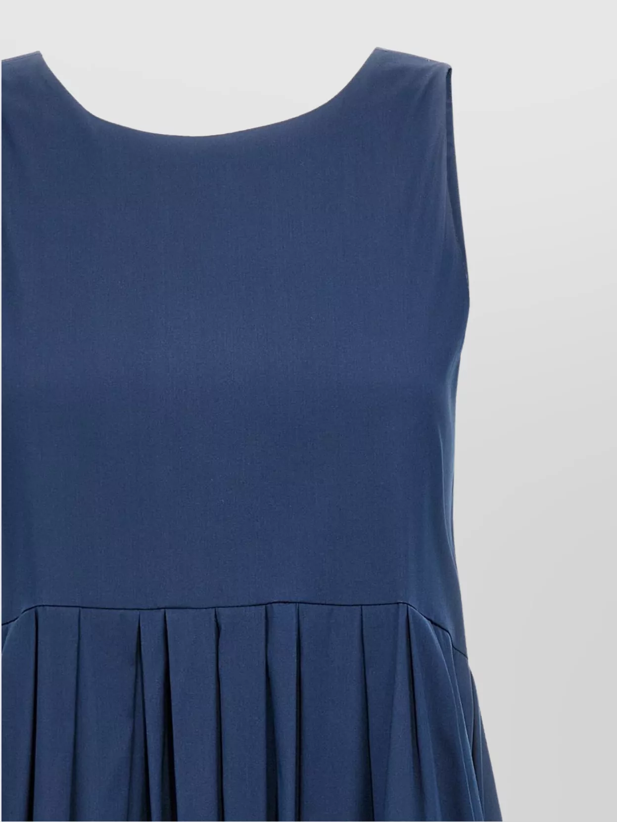S Max Mara Pleated Dress Long Round Neckline