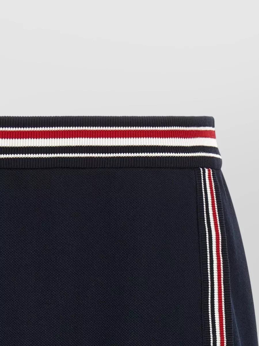 Thom Browne Cotton Piqué Mini Wrap Skirt
