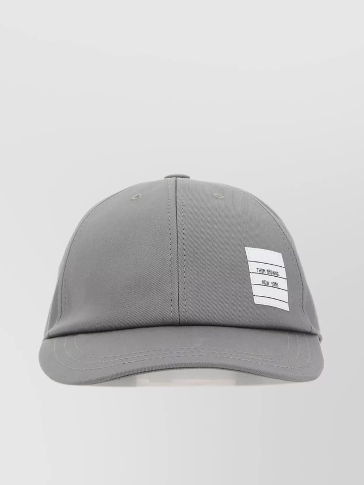 Shop Thom Browne Baseball Cap With Curved Visor And Ventilation Holes In Grey