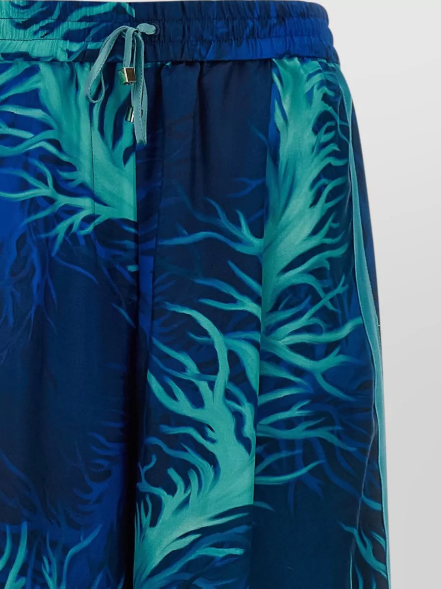 F.r.s For Restless Sleepers Silk Printed Wide-Leg Trousers