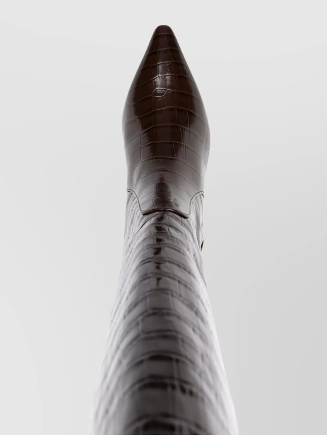 Stuart Weitzman Naomi Knee Length Crocodile Effect Boots