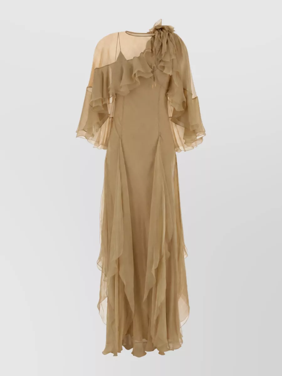 Alberta Ferretti Silk Maxi Dress