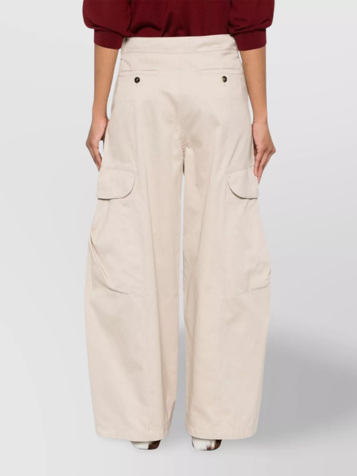 Shop 's Max Mara Wide-leg Cargo Trousers With Multiple Pockets