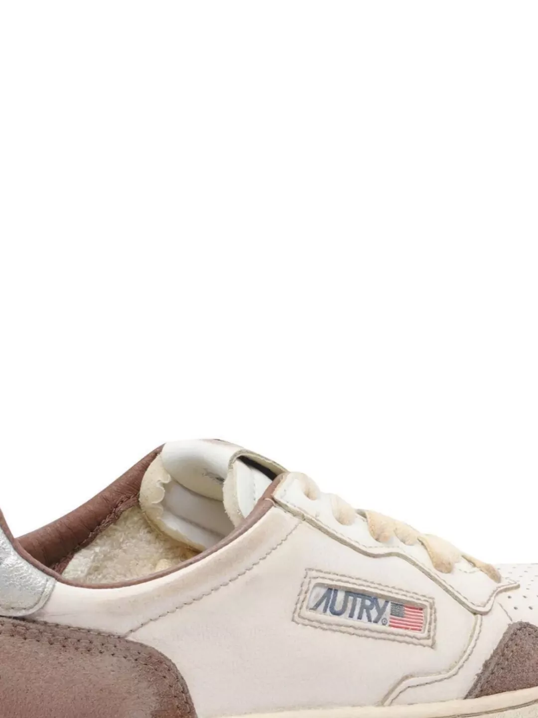 Autry Super Vintage Low Sneakers In Burn And Silver In Multi