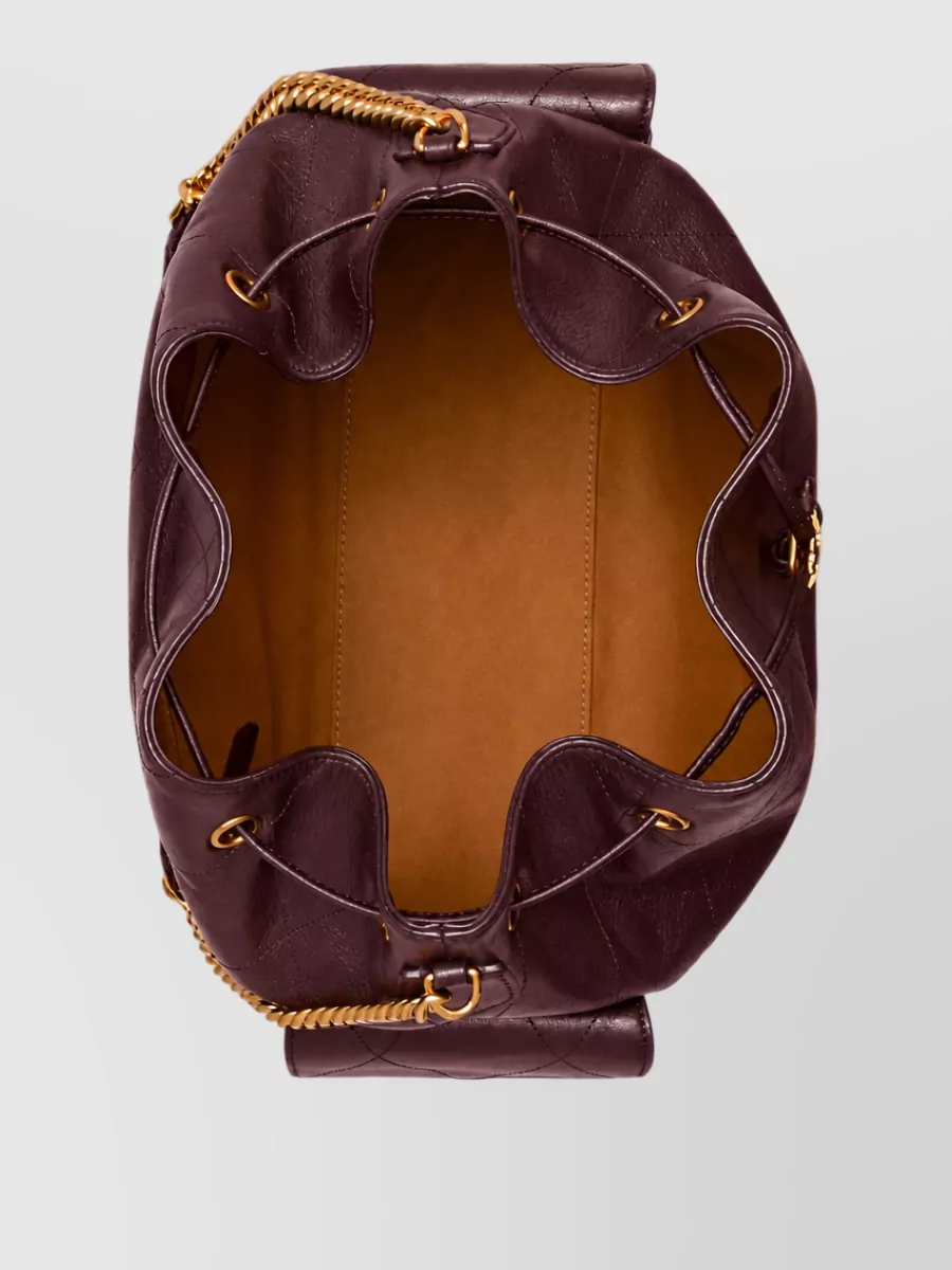 Tory Burch Large Leather Bucket Bag