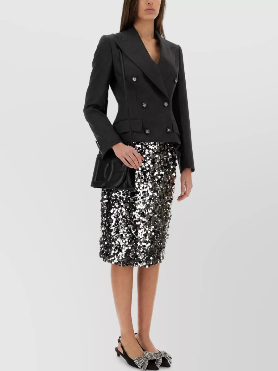 Dolce&Gabbana Virgin Wool Double-Breasted Suit Jacket