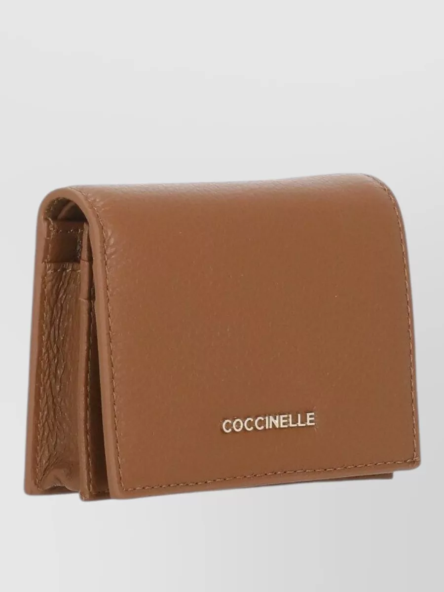 Coccinelle Pebbled Leather Wallet Compact Design