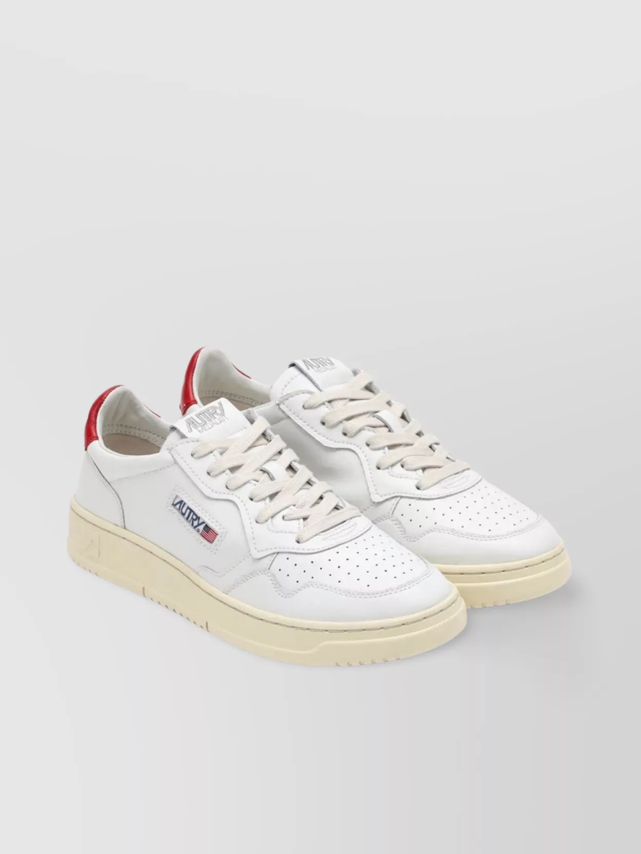 Autry Top White Red Sneakers In White
