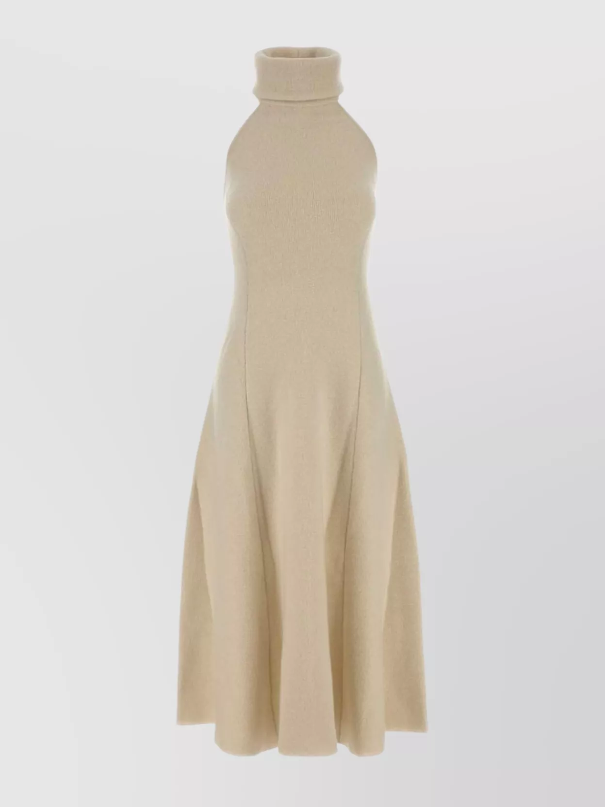 Magda Butrym A-line Halter Neck Sleeveless Knit Dress In Neutral