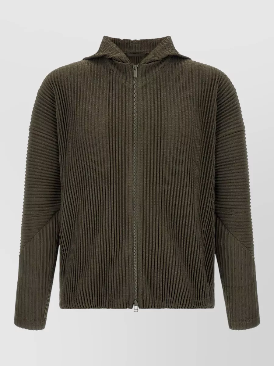 Homme Plisse Issey Miyake pleated hooded jacket