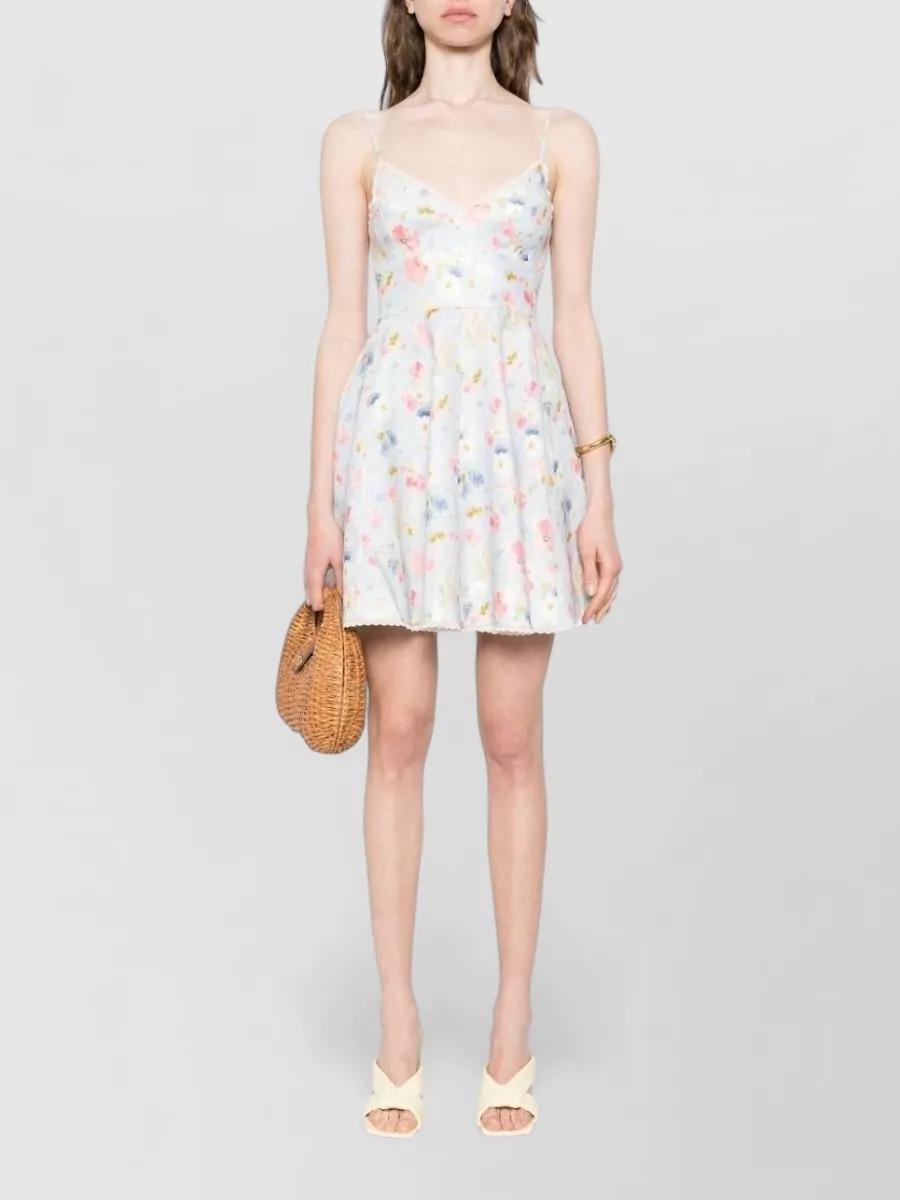 Zimmermann Linen V-Neck Mini Dress