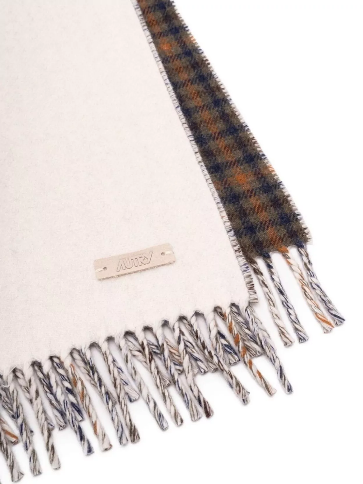 Autry Soft Checked Scarves Fringed Edges