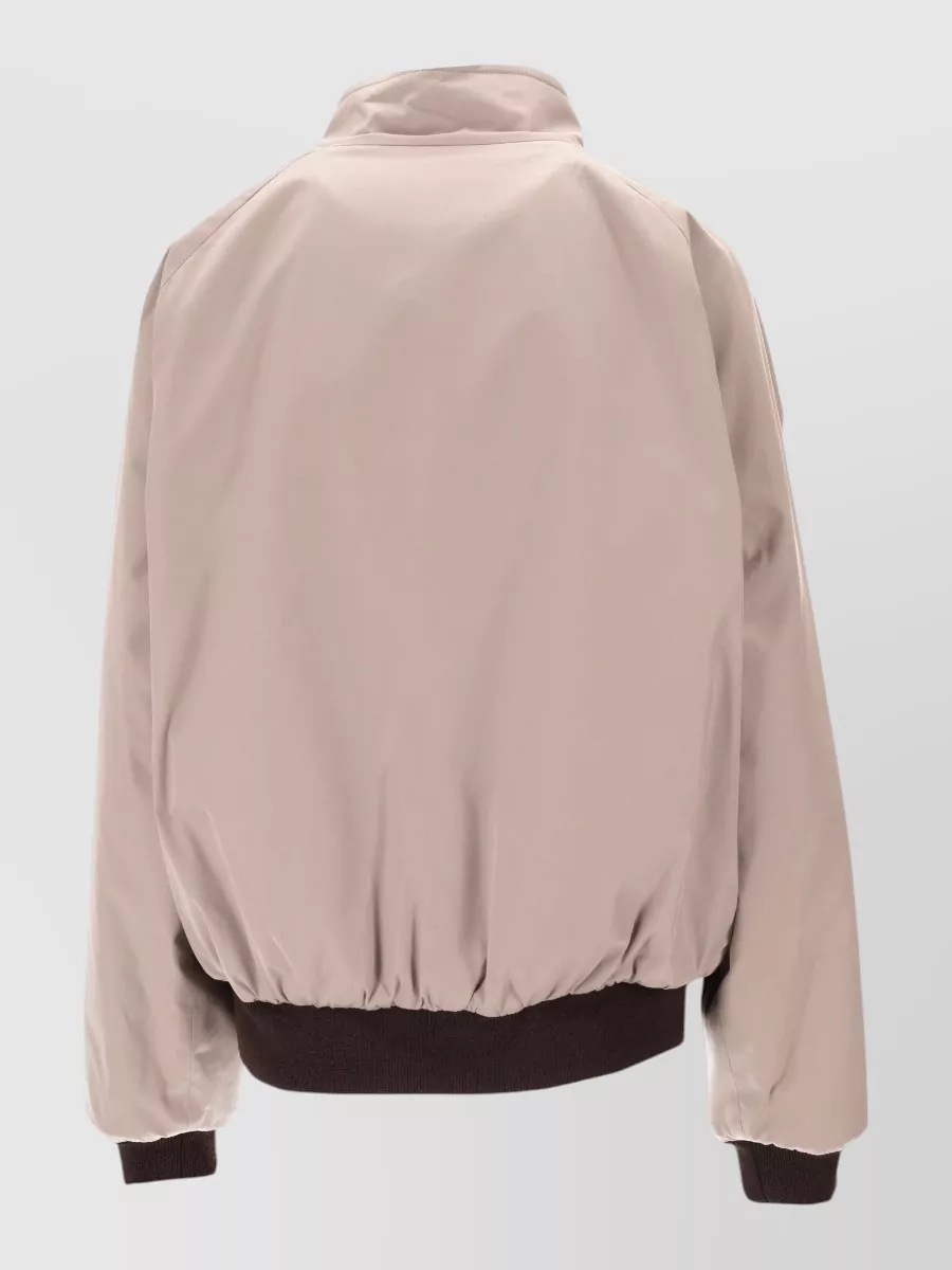 Miu Miu Panama Reversible Jacket Ribbed Collar Cuffs Hem