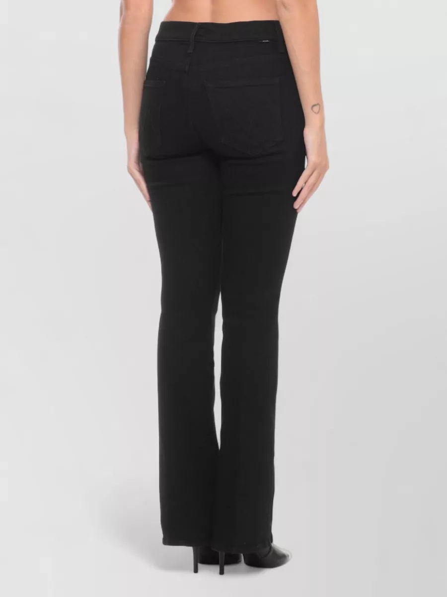 Mother Flared Cotton Jeans Straight Leg Trousers