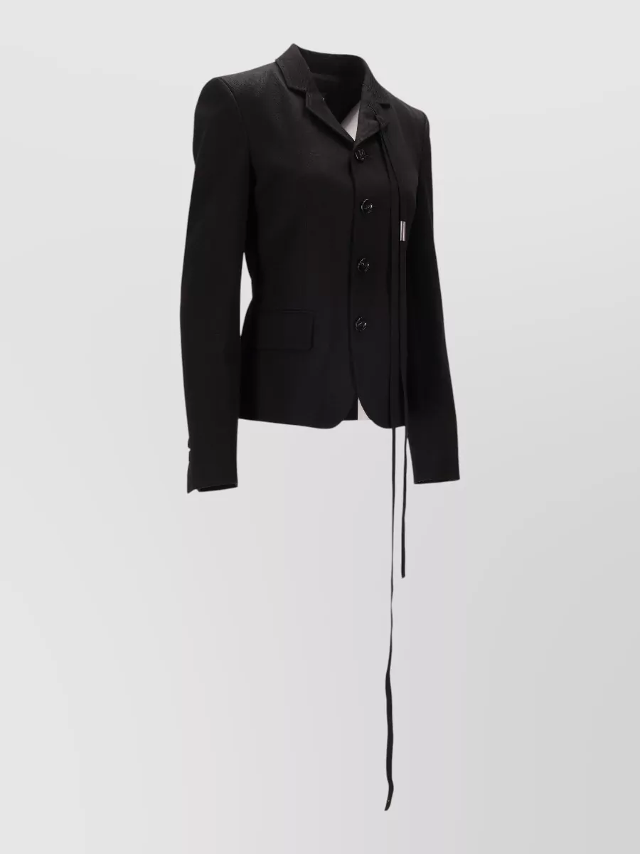 Ann Demeulemeester Pelagie Slim Fit Cotton Jacket Belt