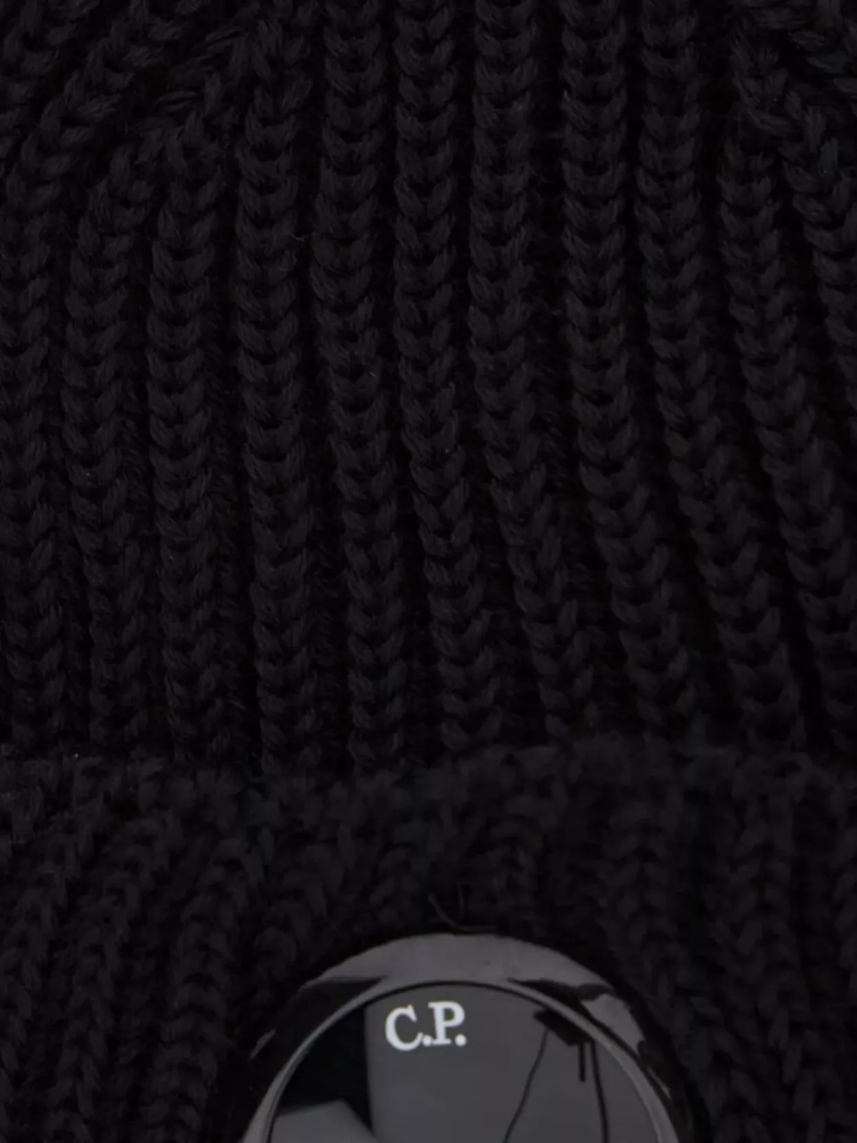 C.p. Company Stretch Knit Beanie Lens Detail