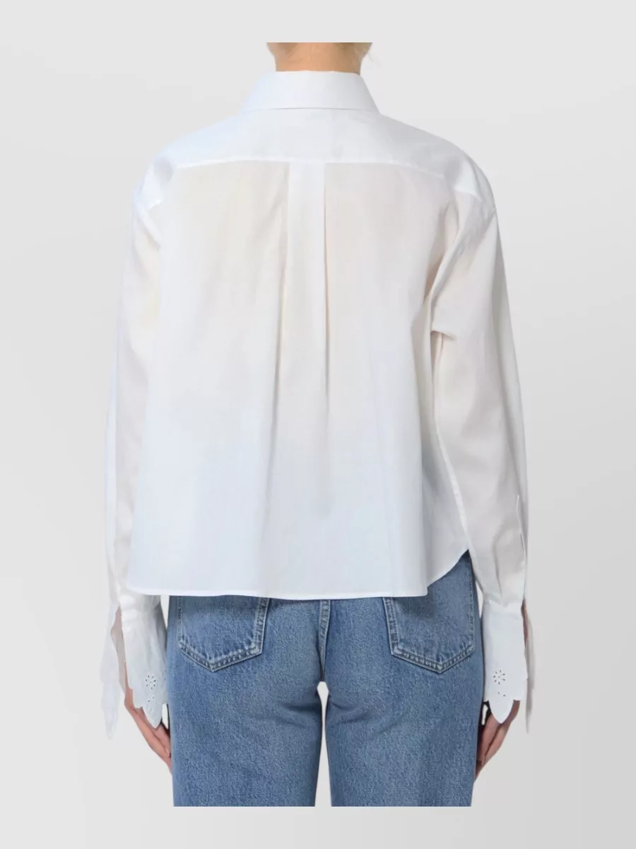 Celine Cropped Cotton Shirt