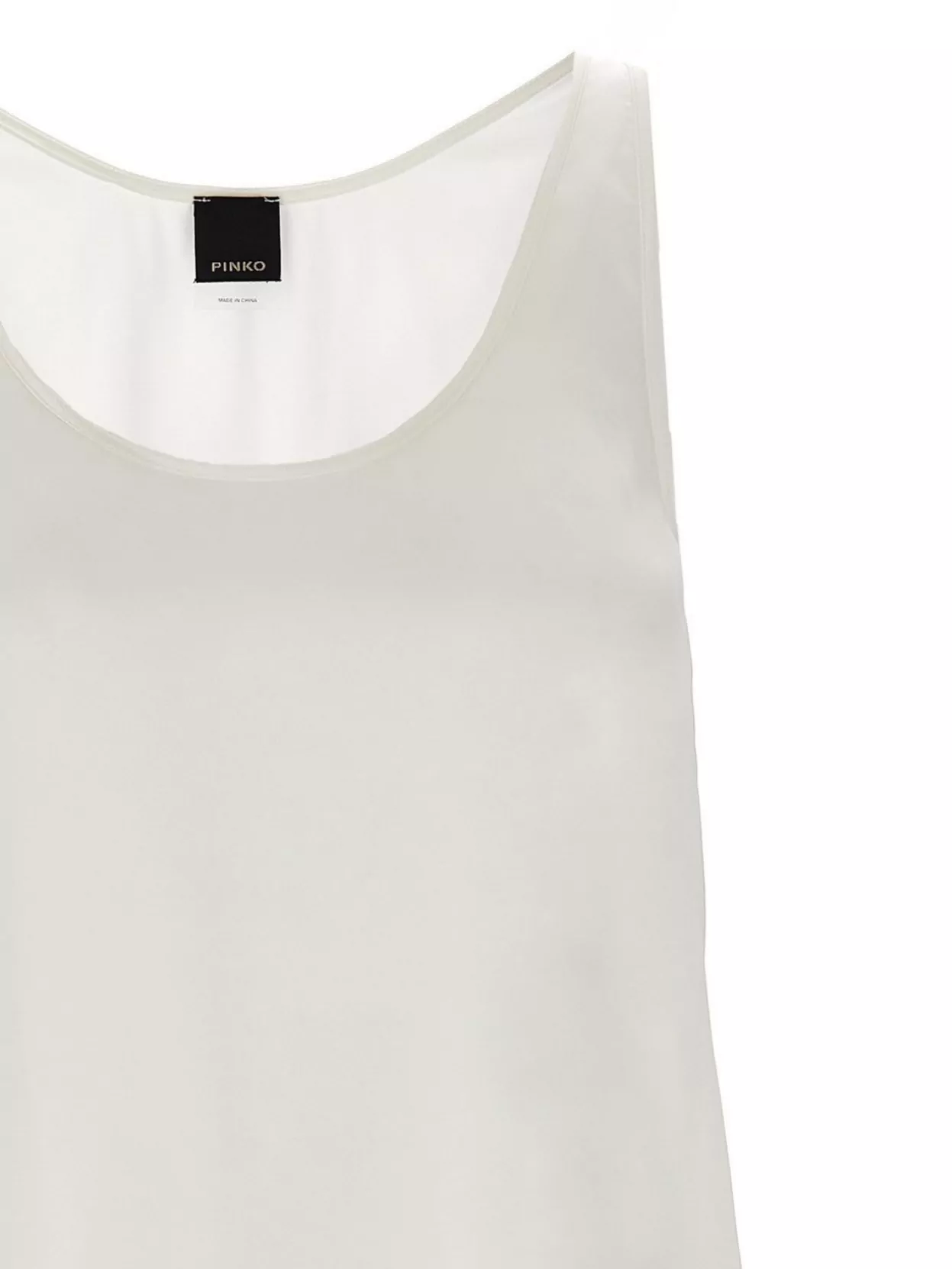 Pinko Sleeveless Scoop Neck Lightweight Side Slits Top