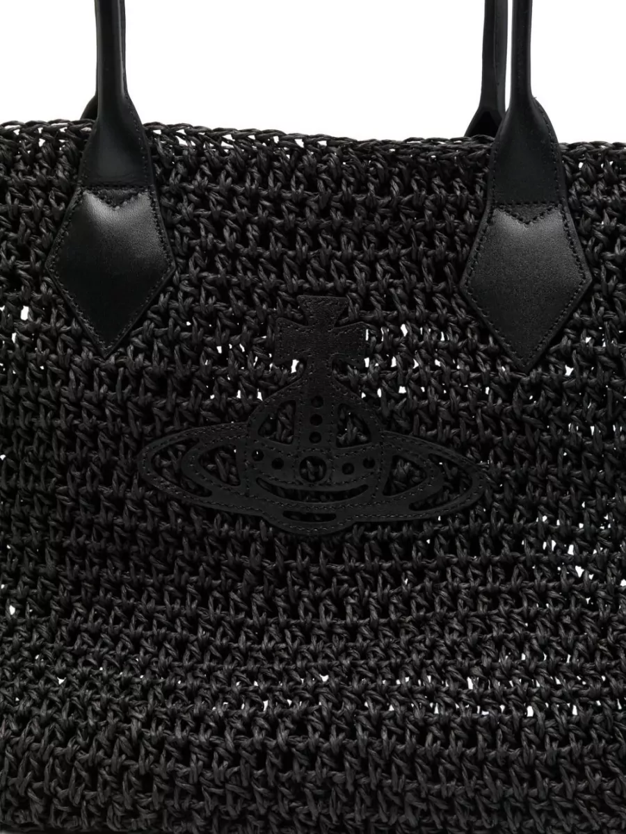 Vivienne Westwood Shopper Raffia Beach Bag