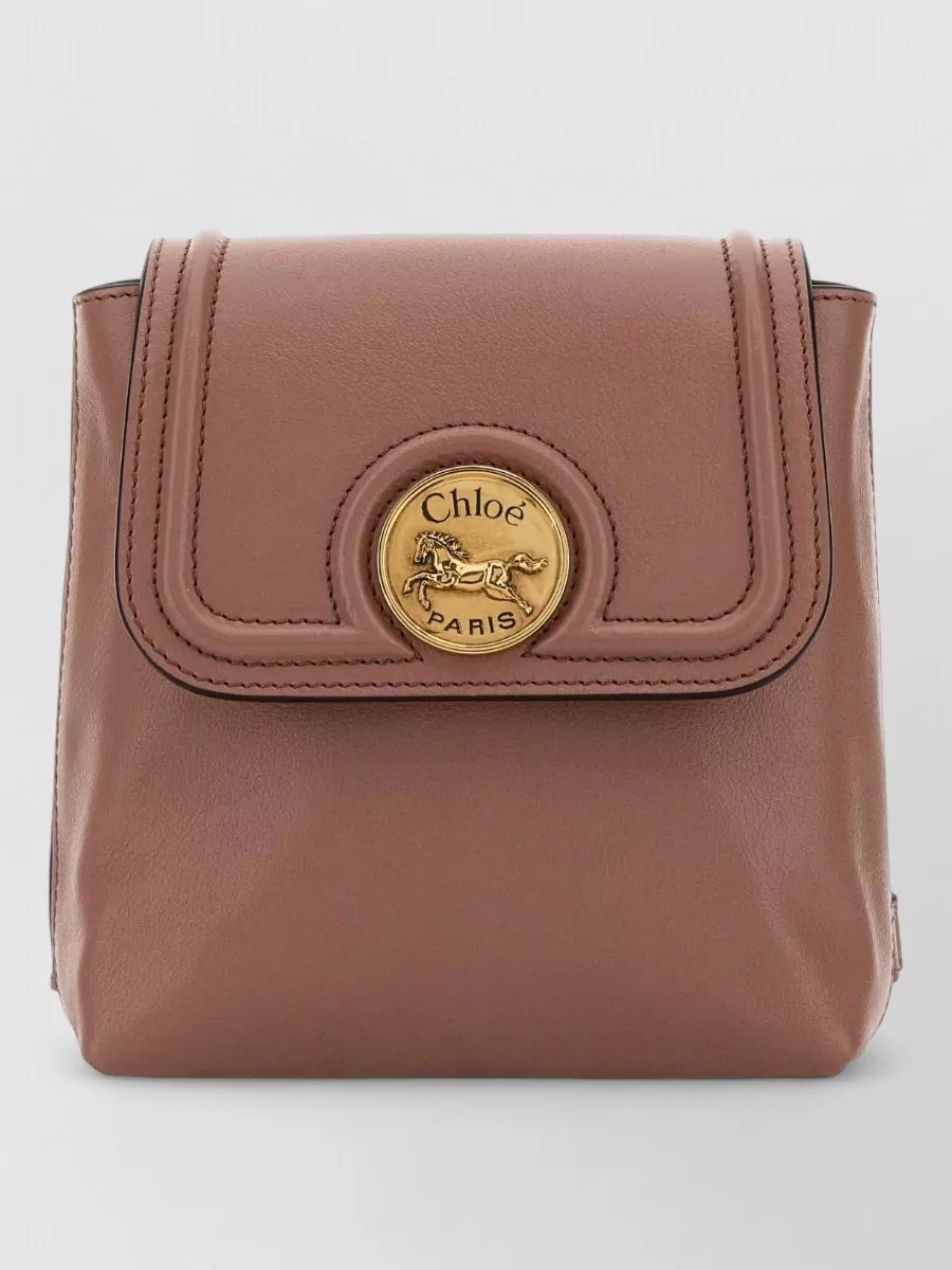 Chloé Horse Medal Leather Backpack