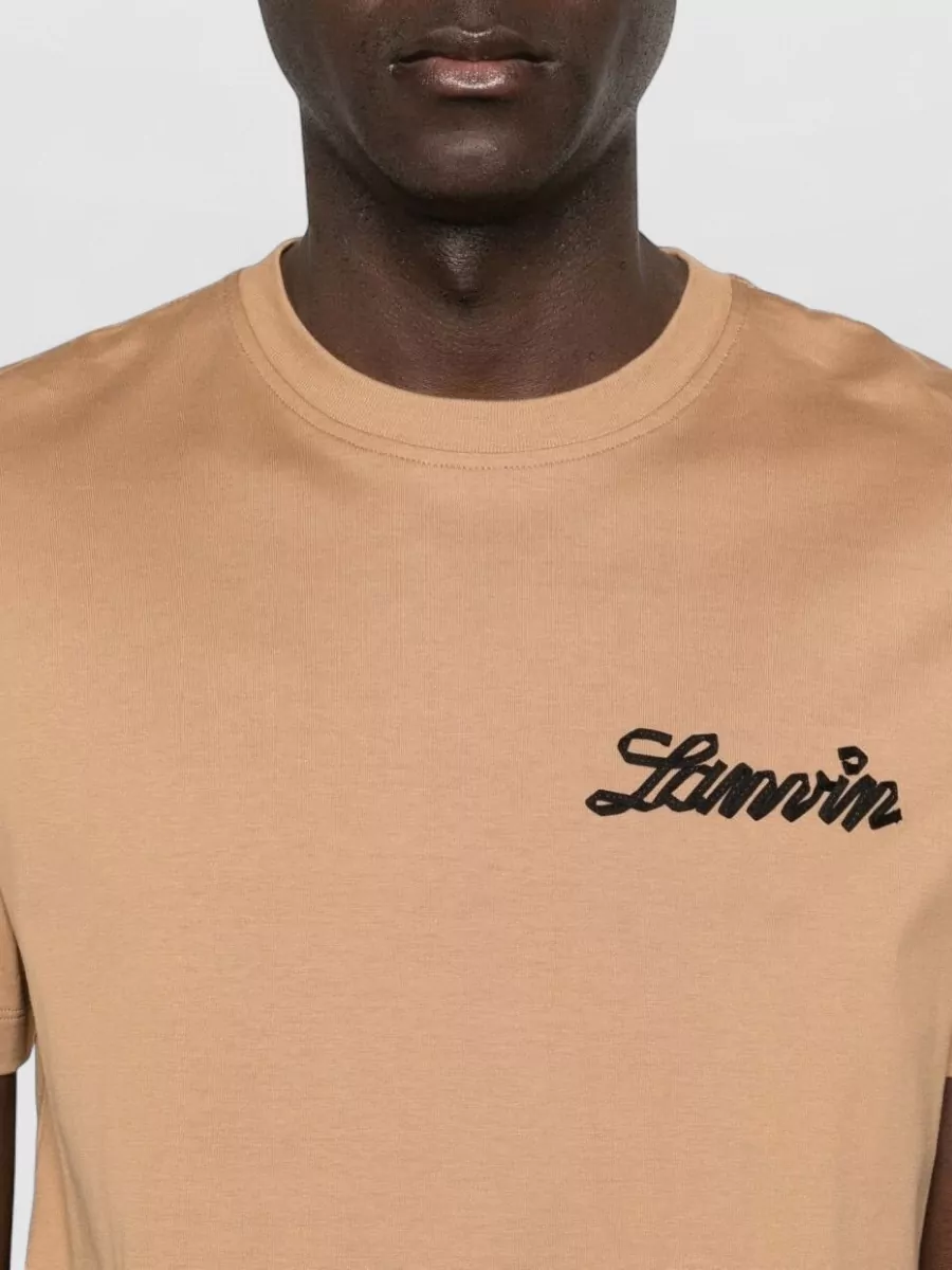 Lanvin Crew Neck Jersey T Shirt Short Sleeves