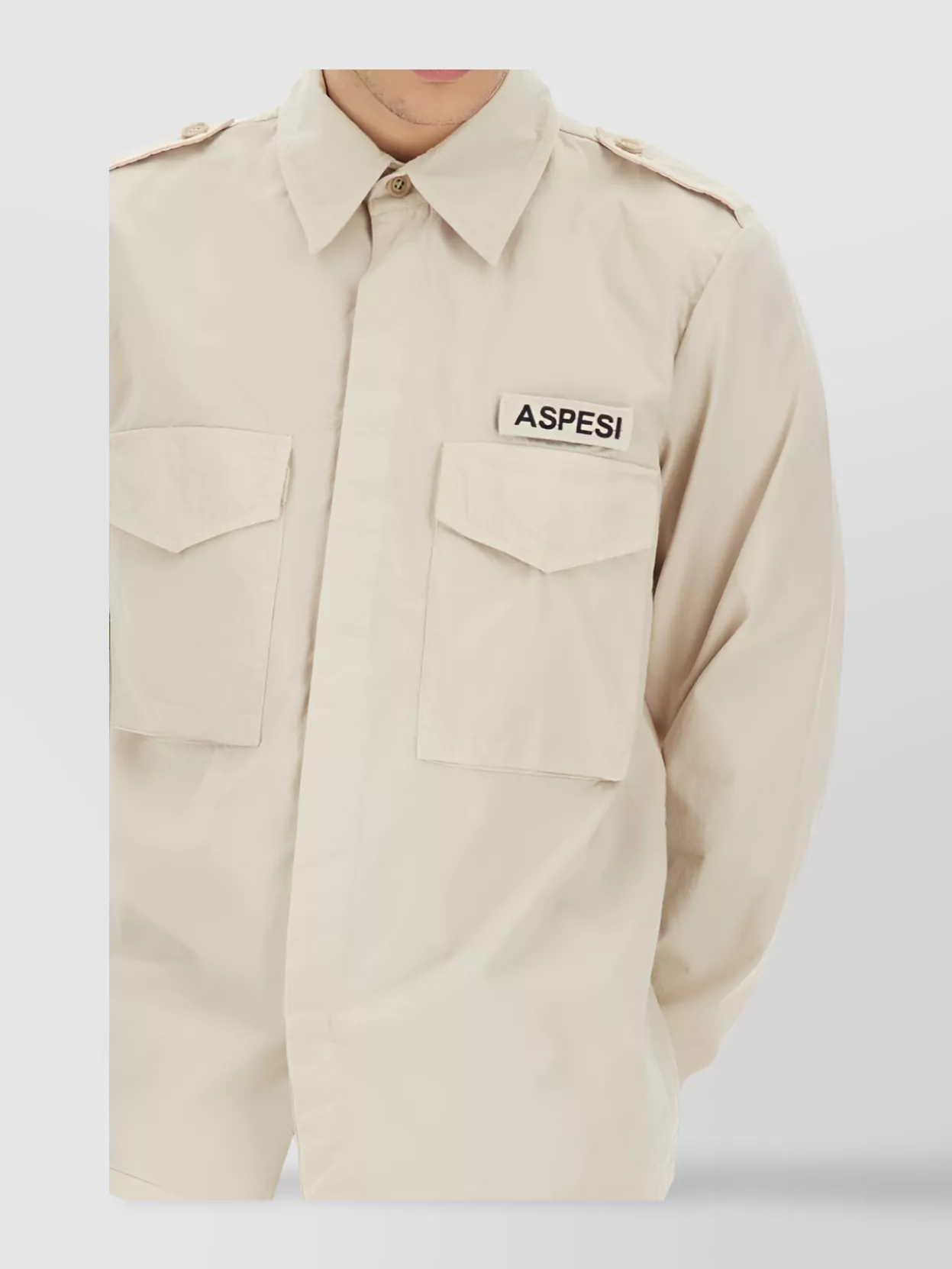 Aspesi Camicia Field Shirt In Tela Di Cotone - Naturale