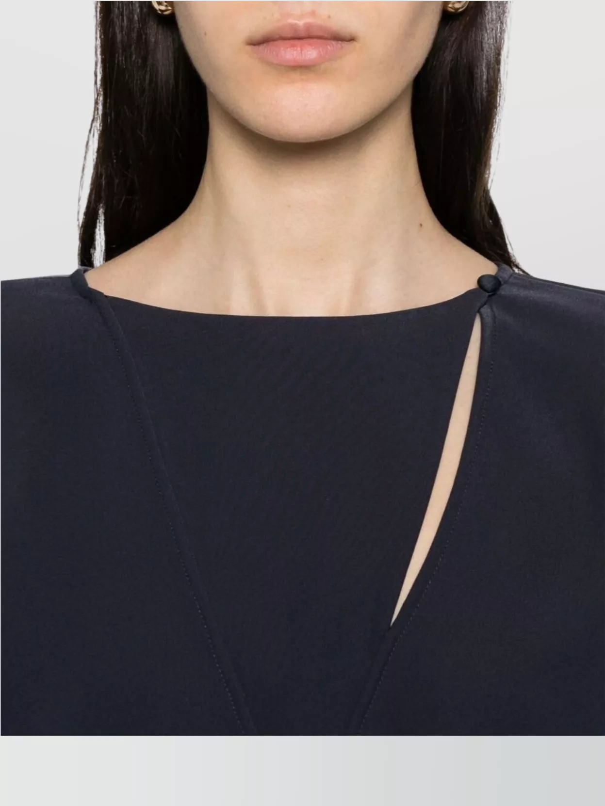 Emporio Armani Asymmetric Detail Drop Shoulder Long Sleeves