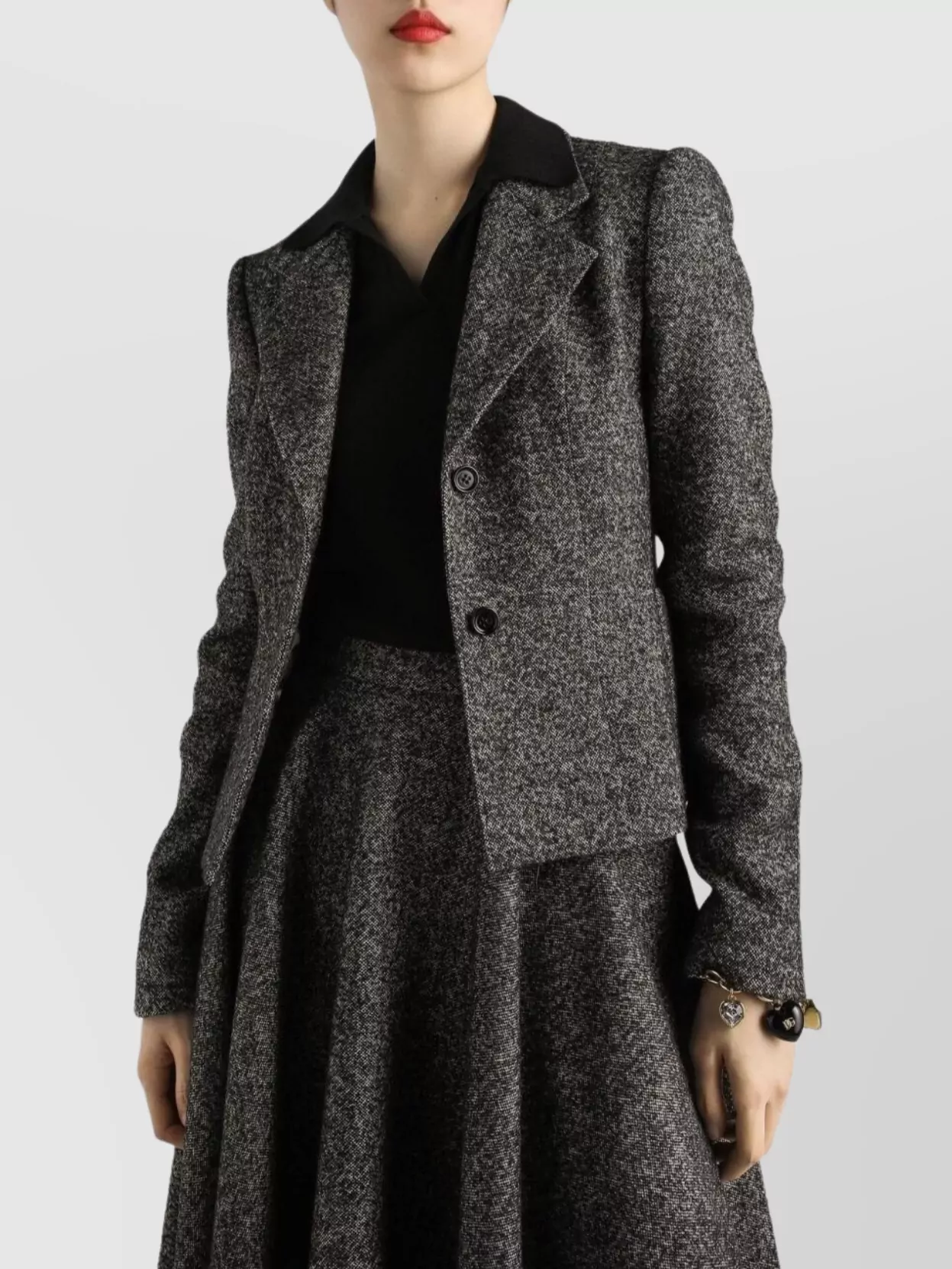 Dolce & Gabbana Tailored Single-breasted Wool Jacket With Textured Fabric In Gray