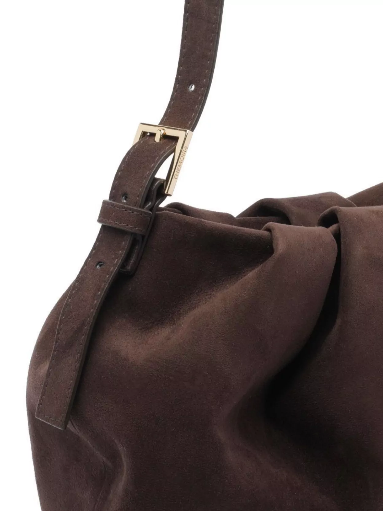 Themoiré Pleated Suede Shoulder Bag Strap