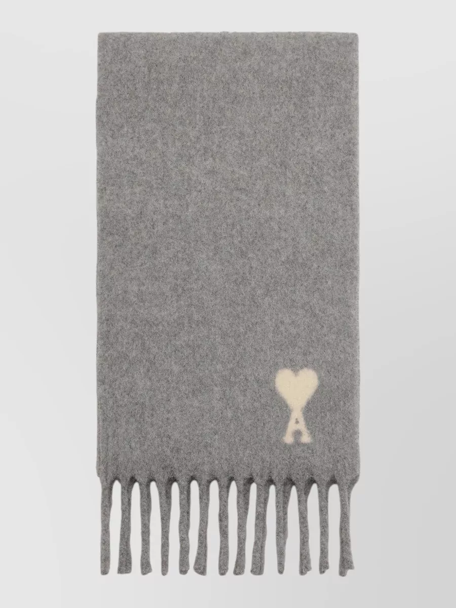 Ami Paris alpaca-blend scarf