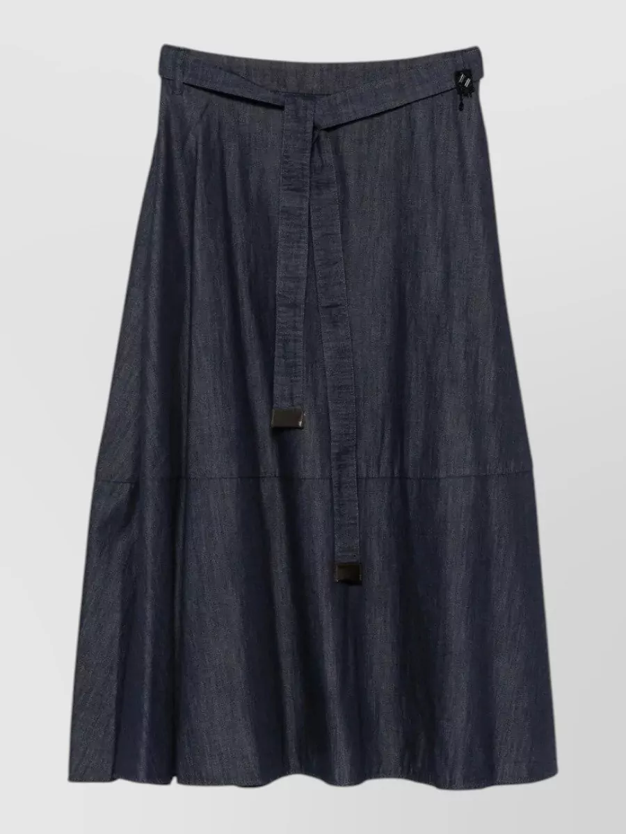 Max Mara denim flared skirt