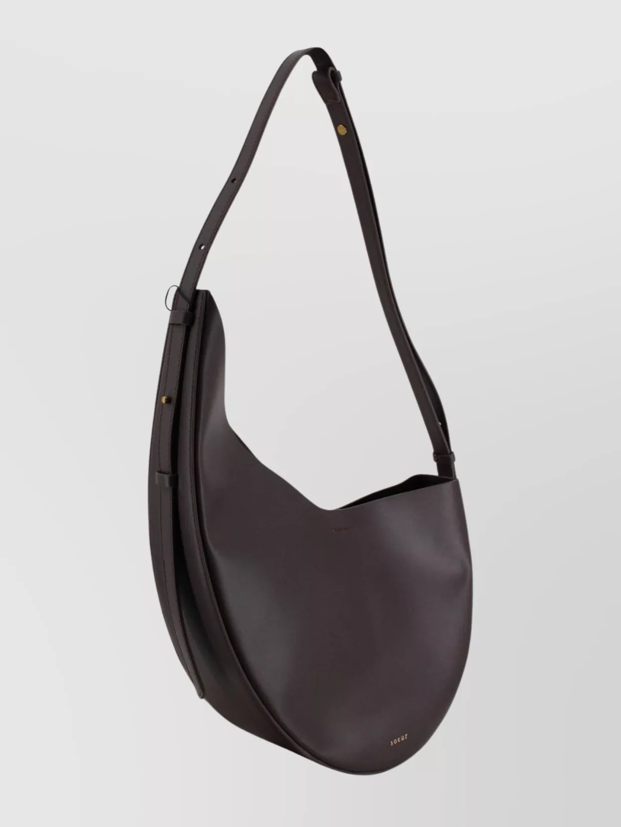 Soeur Leather Shoulder Bag Featuring Gold Accents