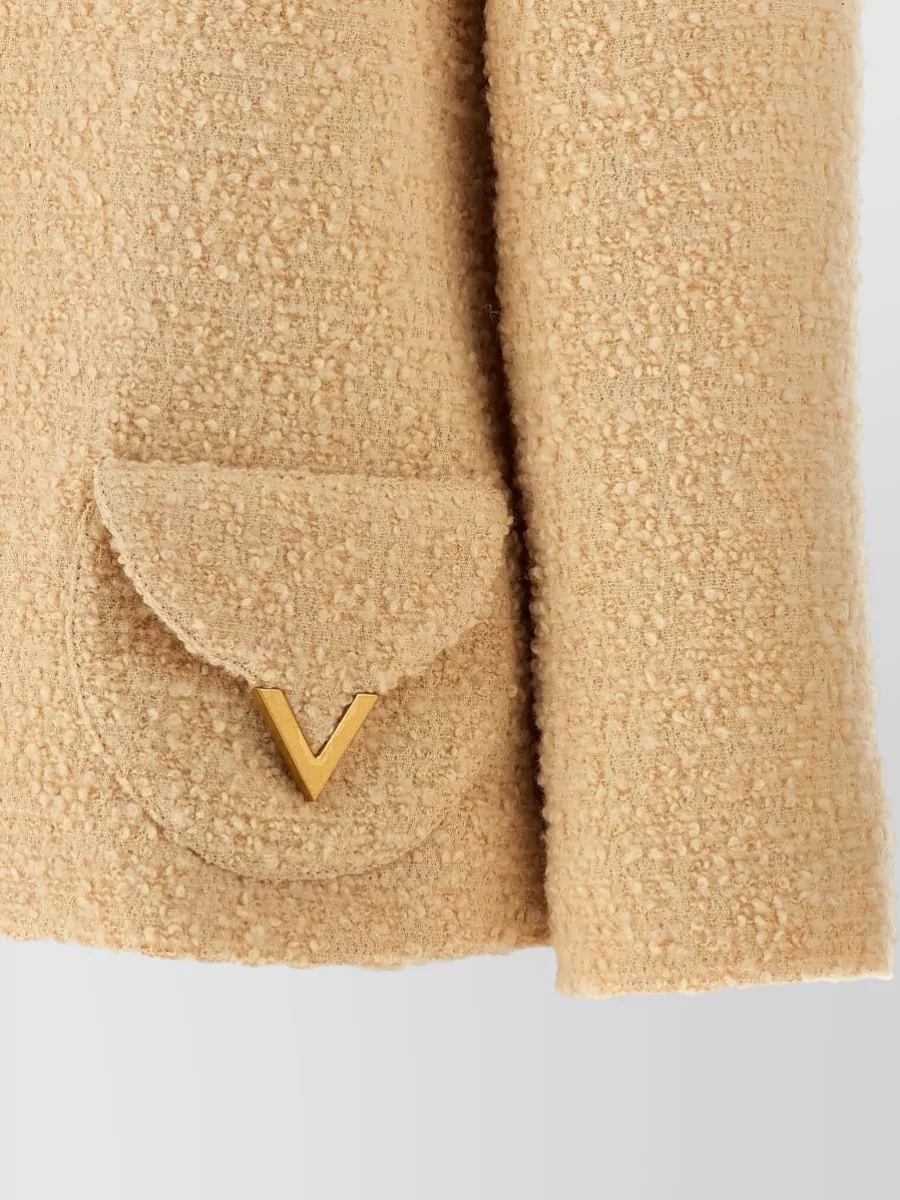 Valentino Garavani Tweed Single-Breasted Coat