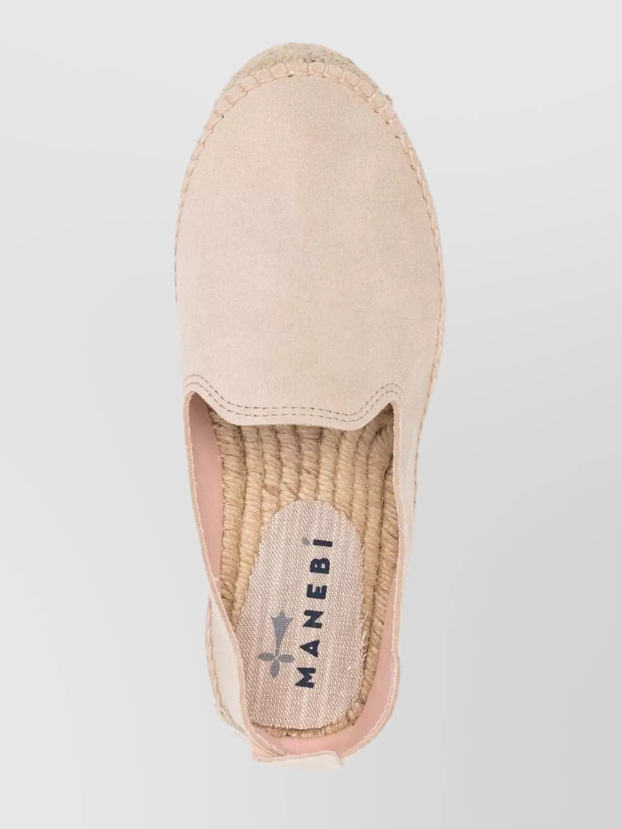 Manebi Hamptons Jute Sole Round Toe Espadrilles In White