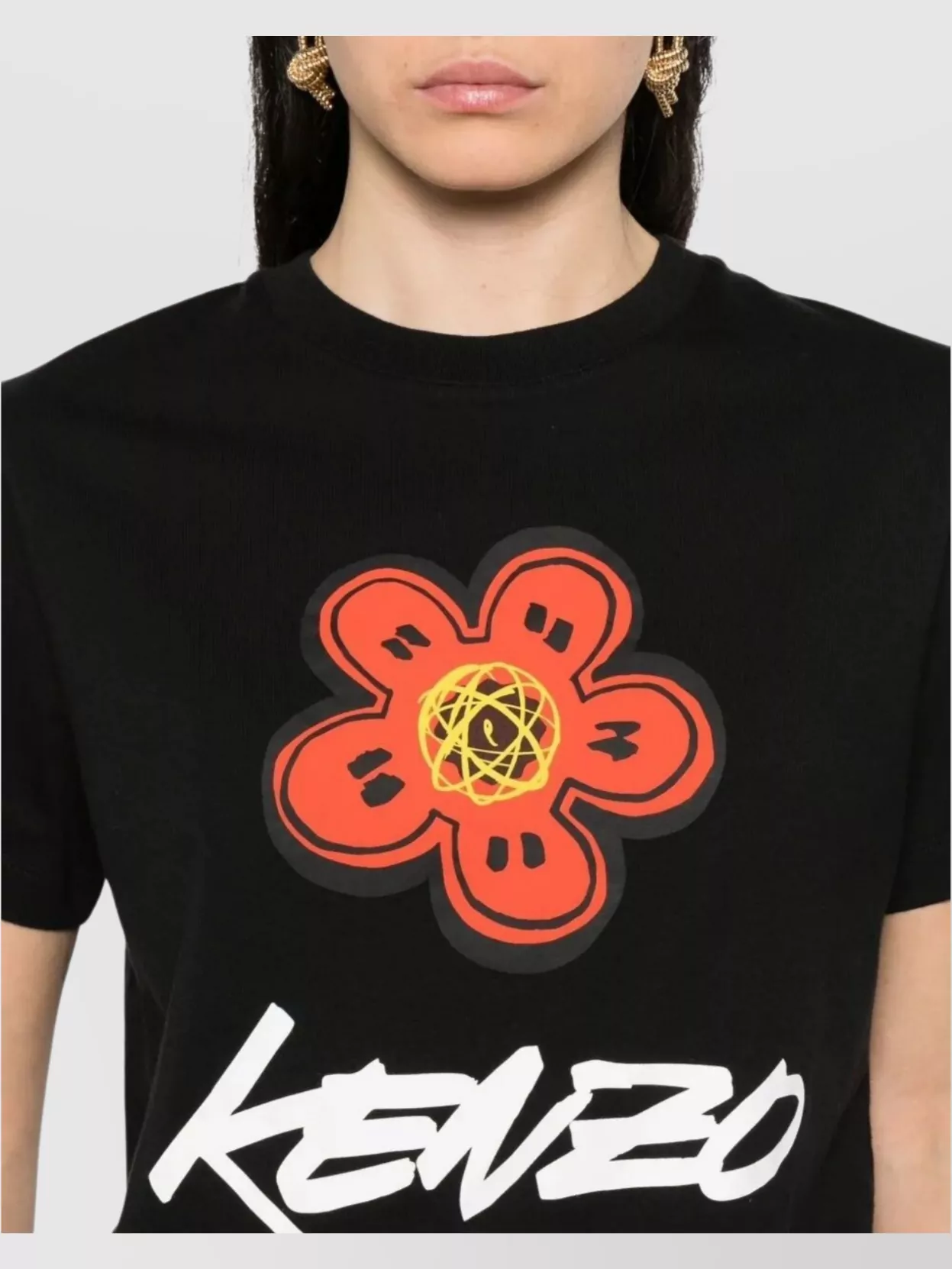 Kenzo Futura Graphic Print Boke Flower T-Shirt