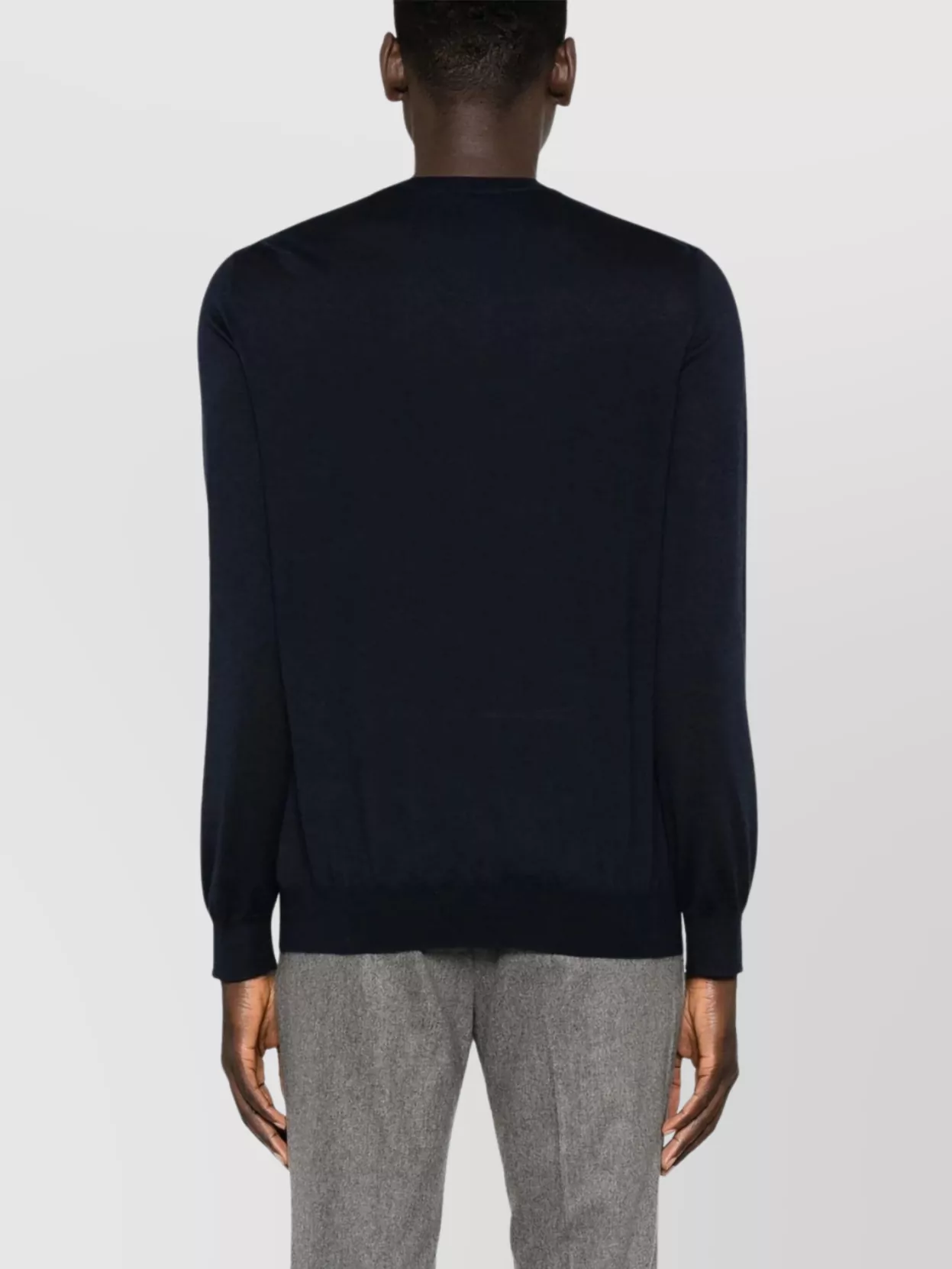 Zanone Ribbed Crew Neck Sweater With Long Sleeves