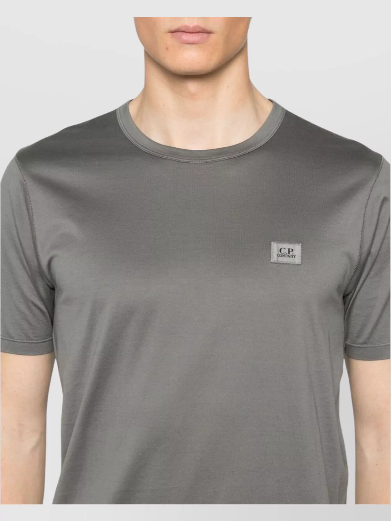C.p. Company Crew Neck Cotton T-Shirt Patch