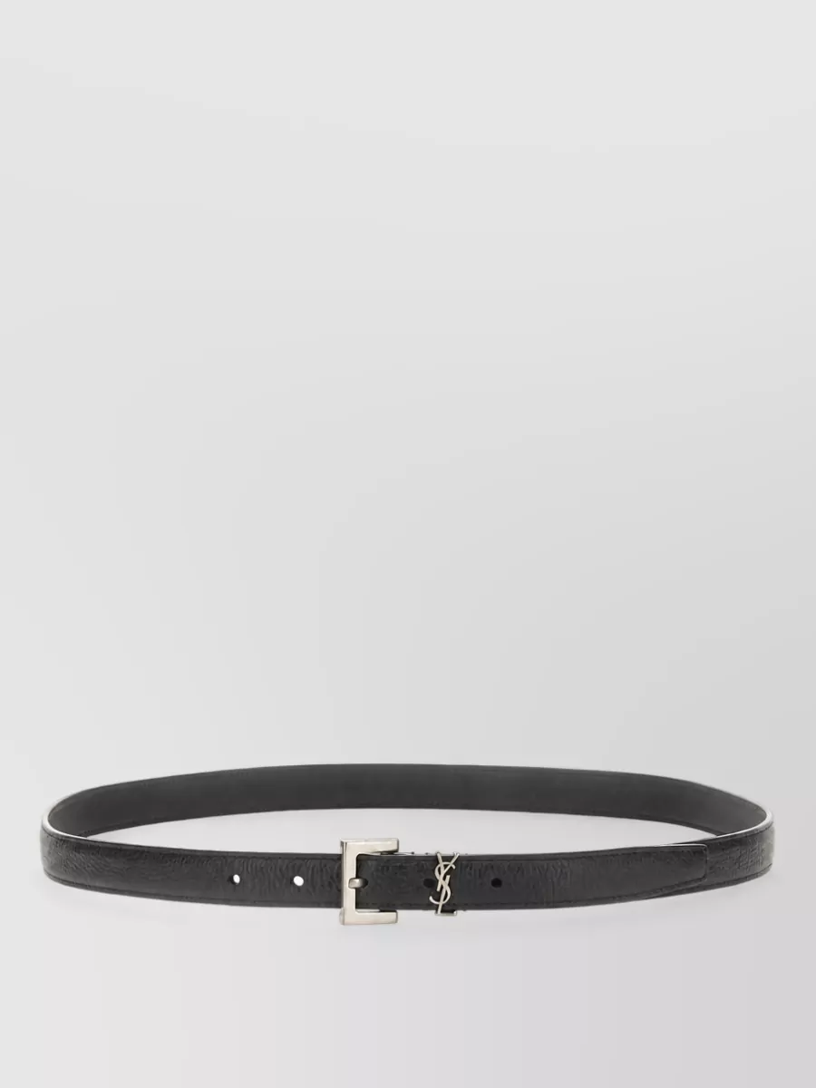 Saint Laurent Lambskin Slim Belt