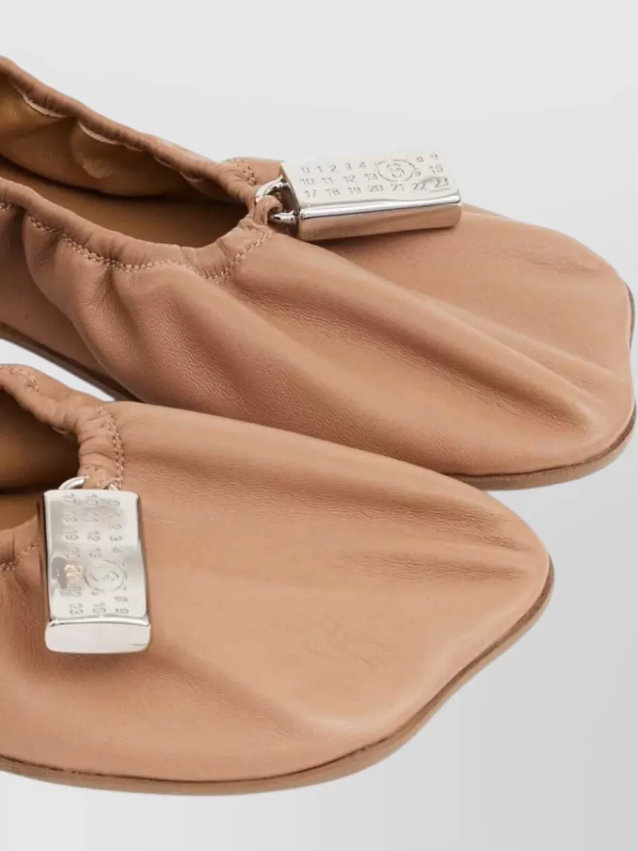 Mm6 Maison Margiela Leather Ballerina Flats