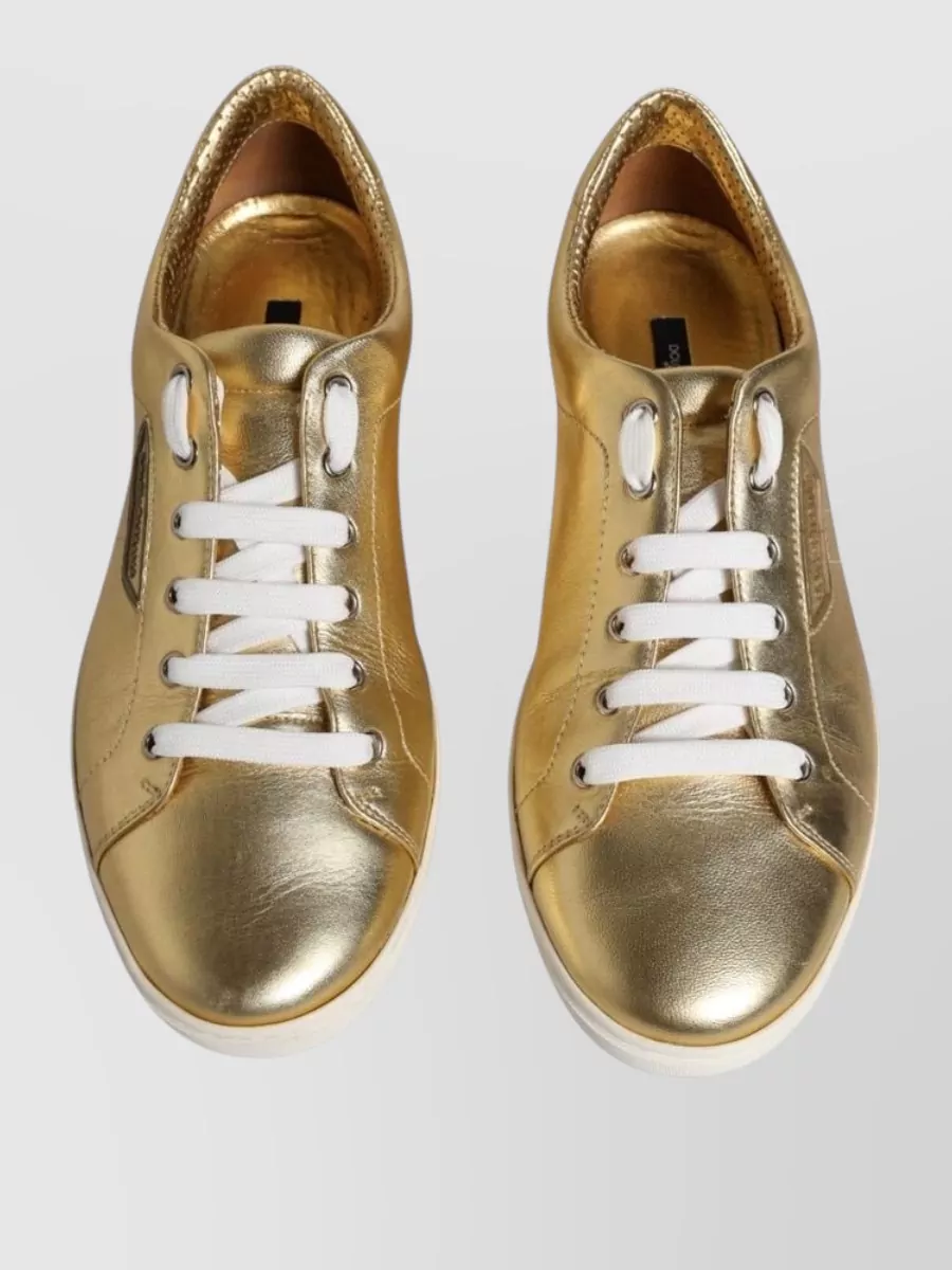 Dolce&Gabbana Leather Lace-Up Sneakers