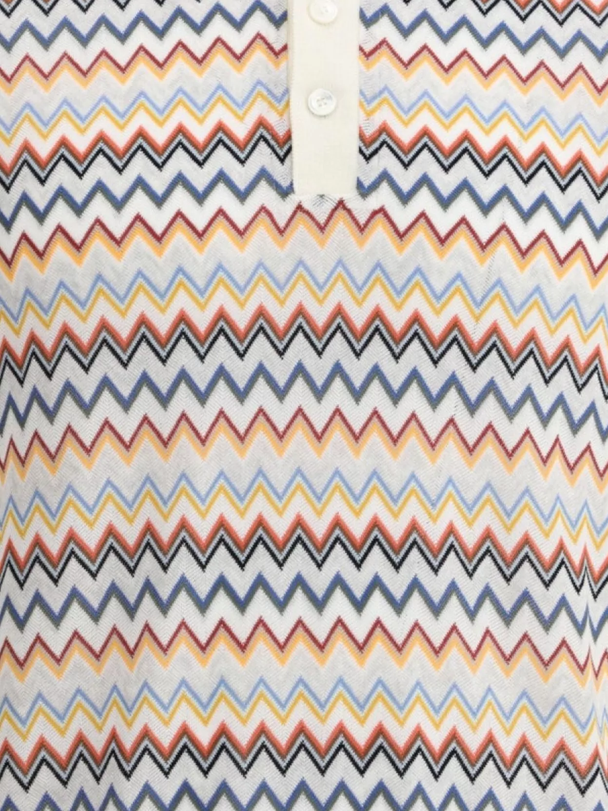 Missoni Zigzag Weave Knit Polo Shirt