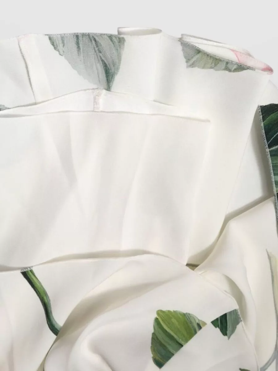 Dolce&Gabbana Silk Floral One-Shoulder Sheath Midi Dress