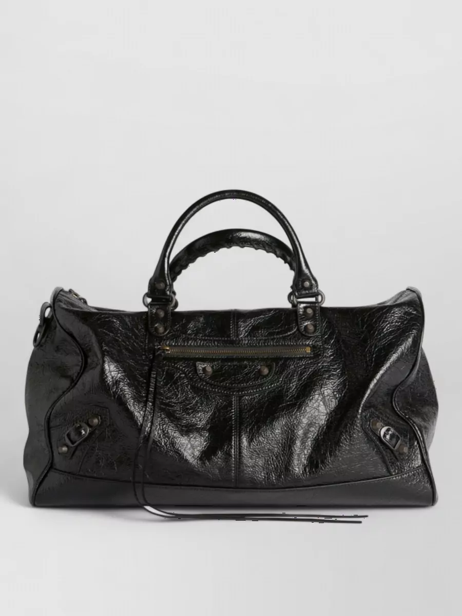 Balenciaga leather large travel bag